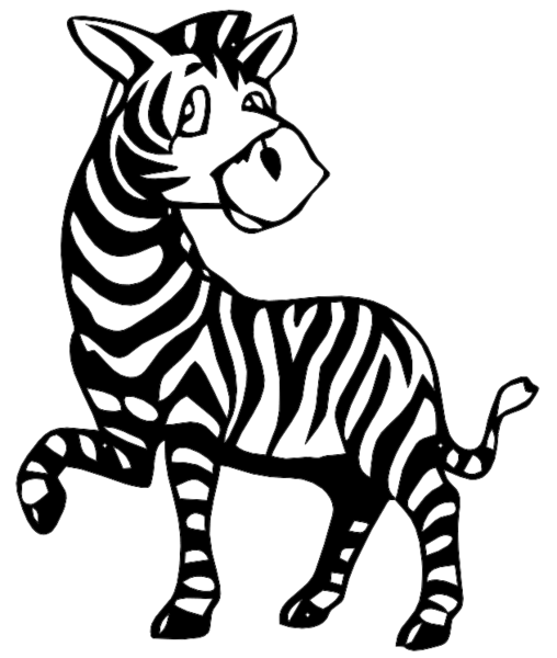 Metal Wall Art Panel / Decor - Zebra