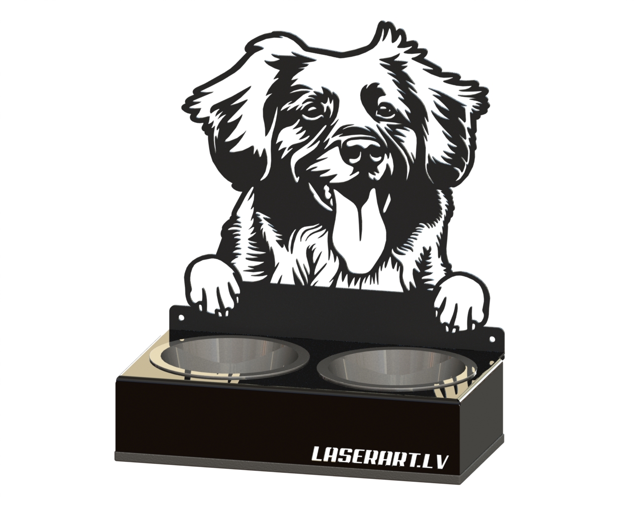 2-Bowl Dog Feeder, Retrievers (Nova Scotia Duck Tolling) Dog breed, Raised Feeding Station