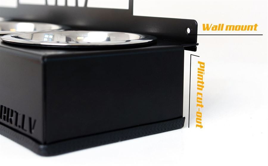 3-Bowl Dog Feeder, Boxe Dog breed, Raised Feeding Station
