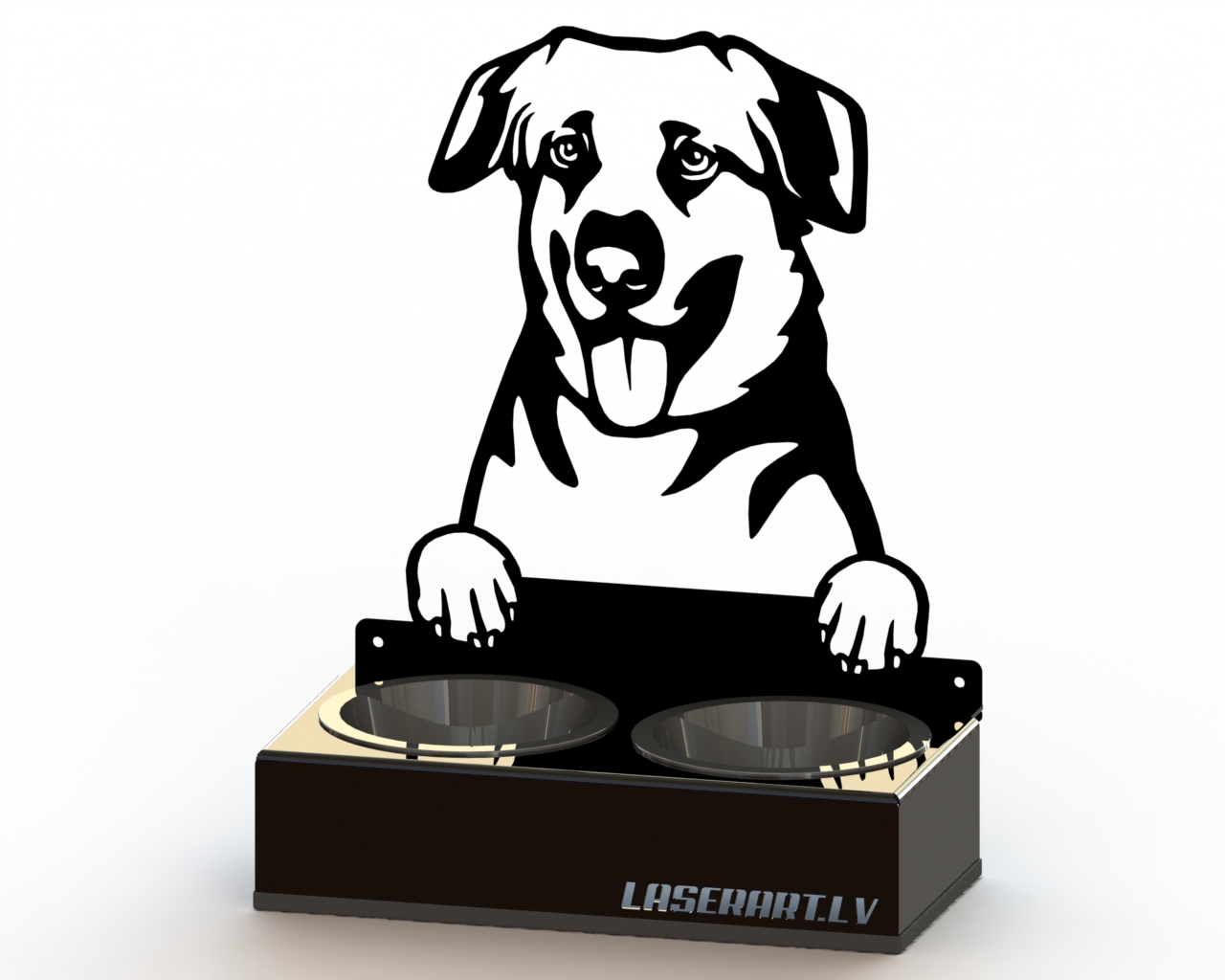 2-Bowl Dog Feeder, Chinooks Dog Dog breed, Raised Feeding Station