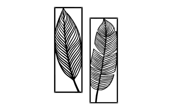 Metal Wall Art Panel / Decor - Leafs